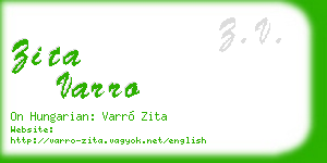 zita varro business card